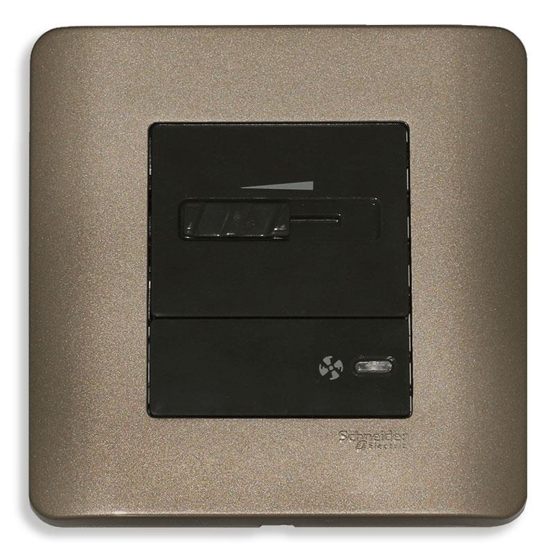 Bộ Dimmer quạt Zencelo màu đồng Schneider E8431SPF_SZ