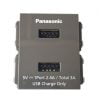 Ổ cắm USB 2 cổng 5V-3A màu xám Panasonic WEF11821H