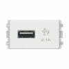 Ổ sạc USB 2.1A đơn size S màu trắng Schneider 8431USB_WE