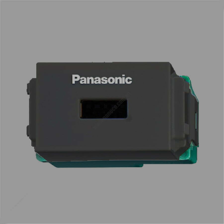Ổ cắm USB 1 cổng, 5V-2.4A, màu xám, Panasonic, mã WEF108107H-VN – Chánh ...
