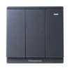 Bộ 3 công tắc Moderva 2 chiều bắt vít có dạ quang màu xám ánh kim Panasonic WMF516MYH-1VN