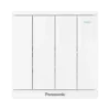 Bộ 4 công tắc Moderva 1 chiều bắt vít có dạ quang màu trắng Panasonic WMF517-1VN