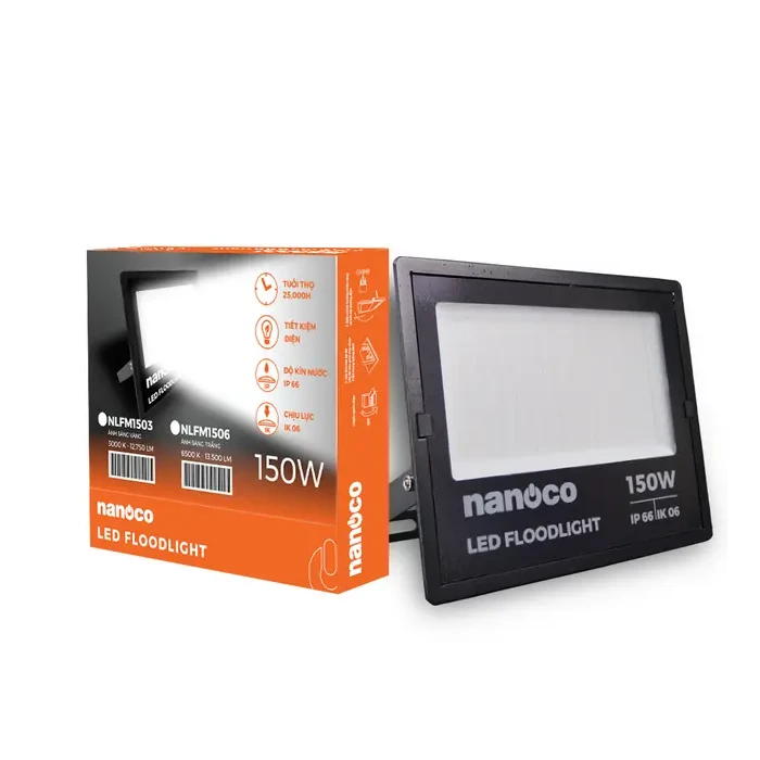 Đèn LED pha Janus IP66 150W sáng trắng 6500K Nanoco NLFM1506 - Ảnh 2