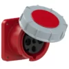 Ổ cắm công nghiệp âm PCE F334-6 63A 4P 400V 6H IP66/67 dạng thẳng