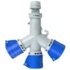Ổ cắm công nghiệp chia 3 ngã PCE F9432006 16A 3P 230V 6H IP44