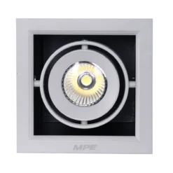 Đèn LED downlight vuông gắn âm 1x12W sáng trắng MPE DLS-112T
