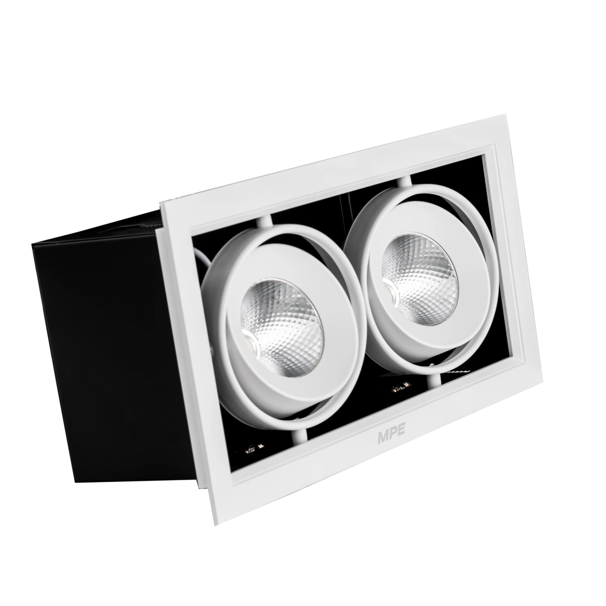 Đèn LED downlight vuông gắn âm 2x12W sáng trắng MPE DLS-212T - Ảnh 2