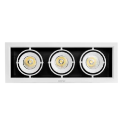 Đèn LED downlight vuông gắn âm 3x12W sáng trắng MPE DLS-312T