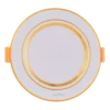 Đèn LED downlight nhôm âm trần viền vàng 7W sáng trắng MPE DLV2-7T