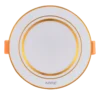 Đèn LED downlight nhôm âm trần viền vàng 9W sáng trắng MPE DLV2-9T