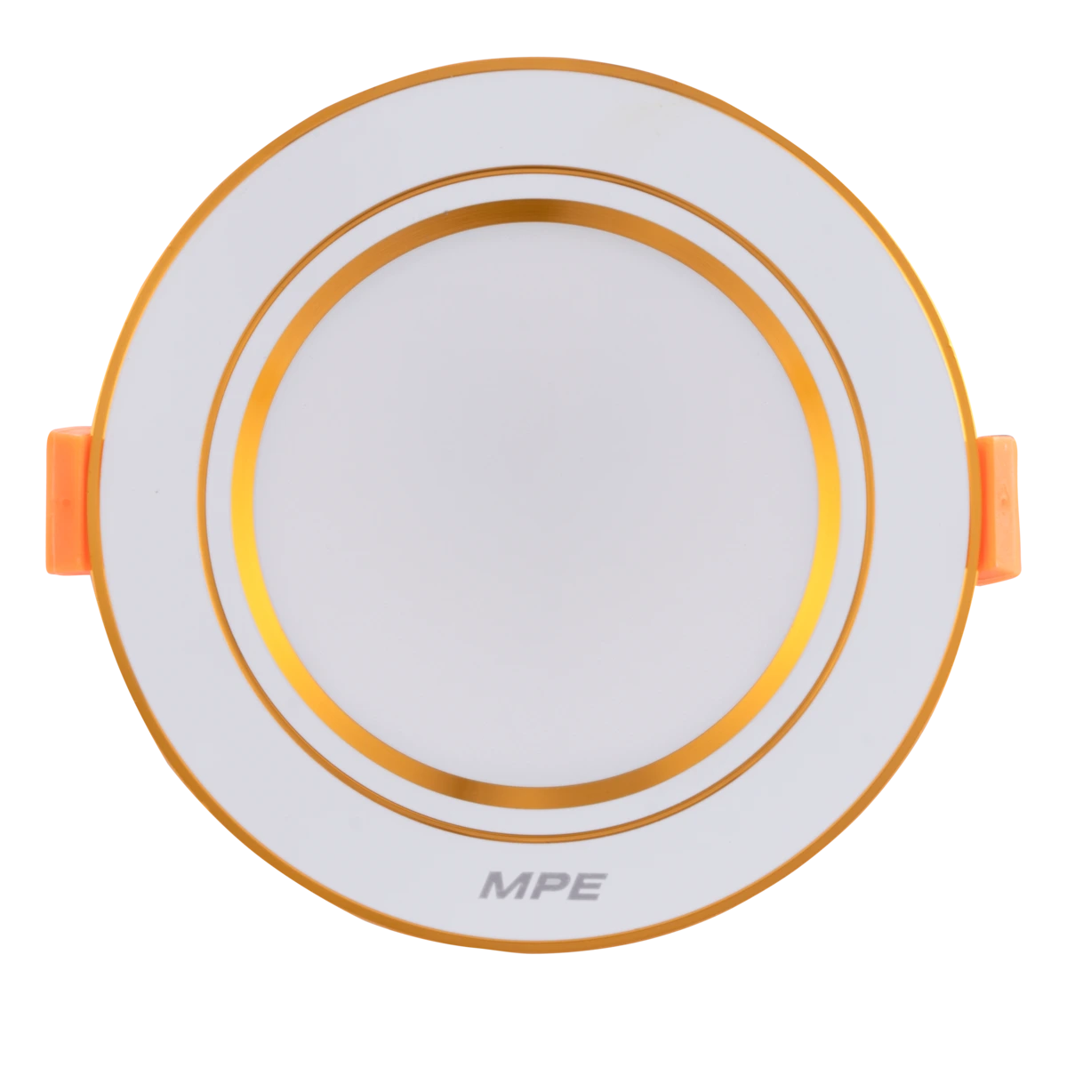 Đèn LED downlight nhôm âm trần viền vàng 9W đổi màu MPE DLVL-9/3C