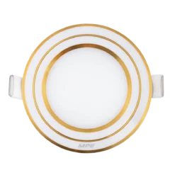 Đèn LED panel nhôm âm trần viền vàng 7W đổi màu MPE RPL-7/3C/G