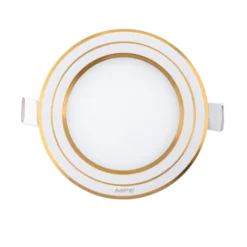 Đèn LED panel nhôm âm trần viền vàng 9W đổi màu MPE RPL-9S/3C/G