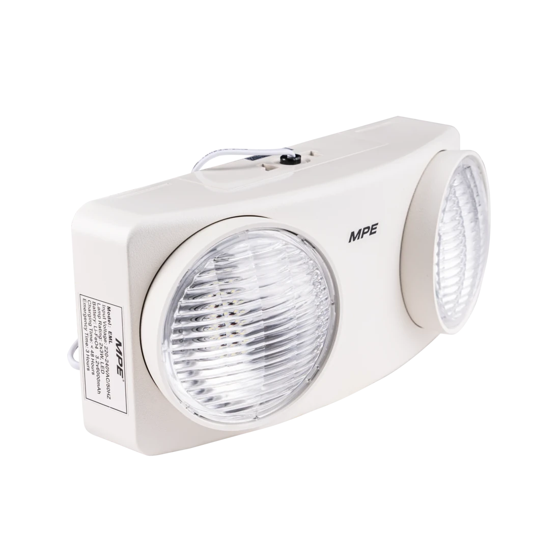 Đèn LED Emergency 2x3W pin dùng 3 giờ MPE EML - Ảnh 2