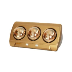 Đèn sưởi gắn tường 3x275W 220V, mặt màu vàng đồng, thân màu bạc Nanoco NBH650G