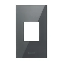 Mặt Halumie Acrylic ổ đơn 3 chấu màu xám ánh kim Panasonic WEGH68029CYH-VN