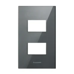 Mặt Halumie Acrylic 2 thiết bị màu xám ánh kim Panasonic WEGH6802CYH-VN