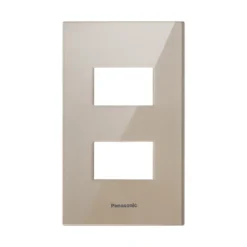 Mặt Halumie Acrylic 2 thiết bị màu vàng ánh kim Panasonic WEGH6802CYZ-VN