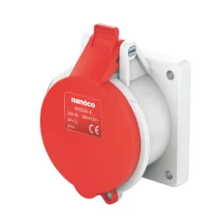 Ổ cắm gắn âm dạng thẳng 4P 32A 400V 6H IP44 Nanoco NIS324-6