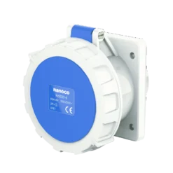 Ổ cắm gắn âm dạng thẳng 3P 63A 230V 6H IP67 Nanoco NIS333-6