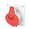 Ổ cắm công nghiệp gắn âm Nanoco NIS414-6 4P 16A 400V 6H IP44 dạng nghiêng