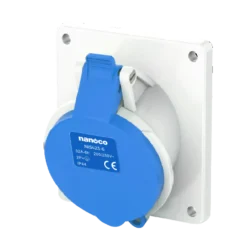 Ổ cắm gắn âm dạng nghiên 3P 32A 230V 6H IP44 Nanoco NIS423-6
