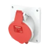 Ổ cắm công nghiệp âm Nanoco NIS424-6 4P 32A 400V 6H IP44 dạng nghiêng