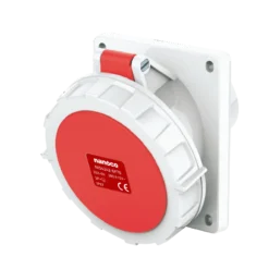 Ổ cắm gắn âm dạng nghiên 4P 32A 400V 6H IP67 Nanoco NIS4242-6F78