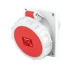 Ổ cắm công nghiệp âm Nanoco NIS434-6FC 4P 63A 400V 6H IP67 dạng nghiêng