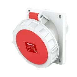Ổ cắm gắn âm dạng nghiên 4P 63A 400V 6H IP67 Nanoco NIS434-6FC