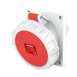 Ổ cắm gắn âm dạng nghiên 5P 63A 400V 6H IP67 Nanoco NIS435-6FC