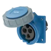 Ổ cắm công nghiệp âm MPE MPN2-4132 16A 2P+E 6H IP67 dạng nghiêng