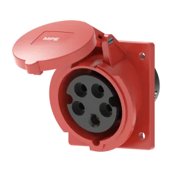 Ổ cắm gắn âm mặt nghiêng 16A 3P+N+E(6h) IP44 MPE MPN2-415