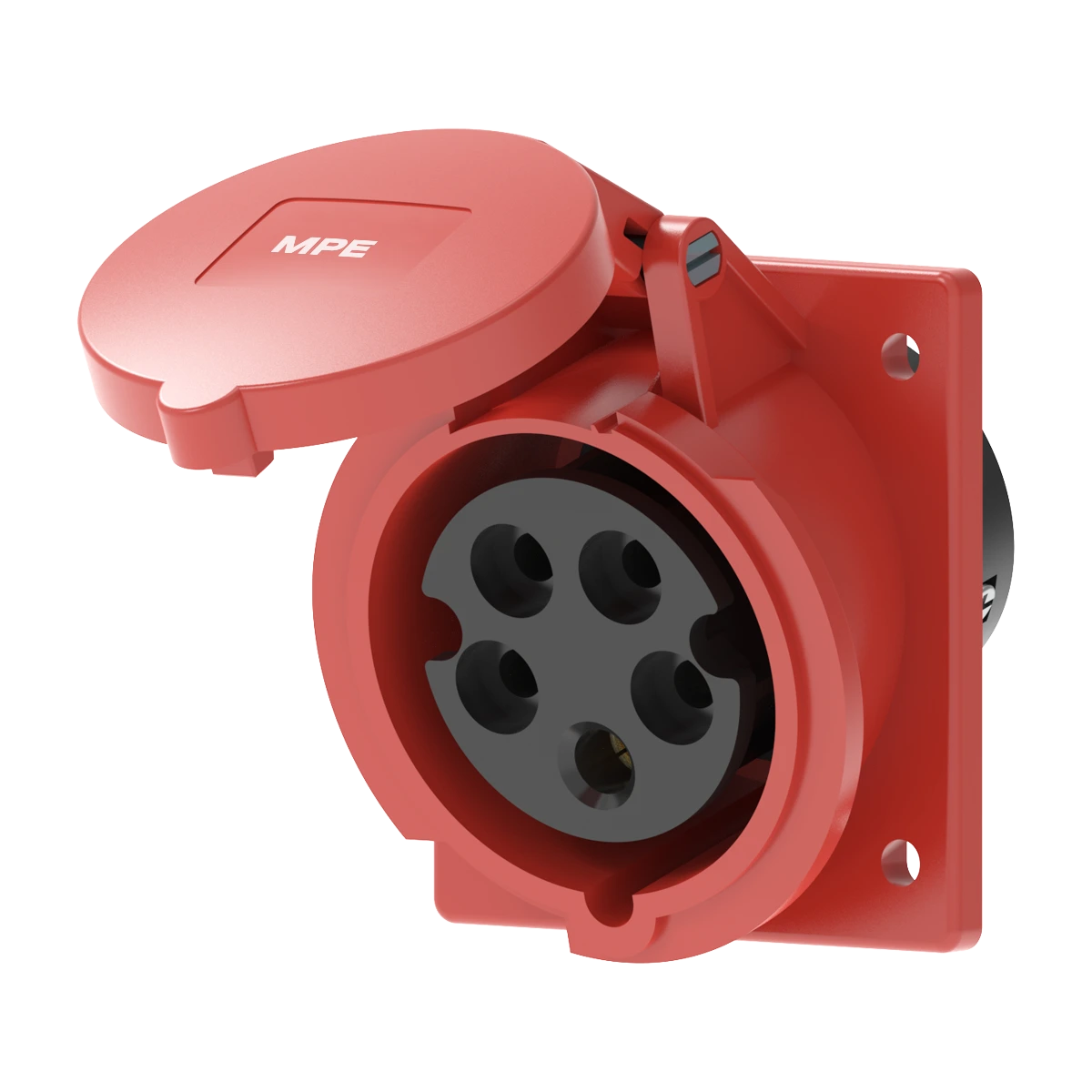 Ổ cắm gắn âm mặt nghiêng 16A 3P+N+E(6h) IP44 MPE MPN2-415