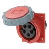 Ổ cắm công nghiệp âm MPE MPN2-4152 16A 3P+N+E 6H IP67 dạng nghiêng