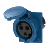 Ổ cắm công nghiệp âm MPE MPN2-423 32A 2P+E 6H IP44 dạng nghiêng