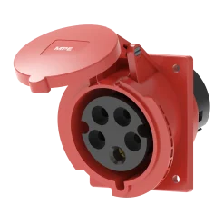 Ổ cắm gắn âm mặt nghiêng 32A 3P+N+E(6h) IP44 MPE MPN2-425