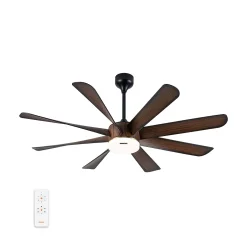 Quạt trần 8 cánh màu vân gỗ Nanoco NCFD6089L