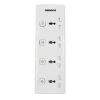 Ổ cắm có dây 3 mét 15A, 4 ổ cắm đa năng + 4 công tắc Nanoco NES43415-3