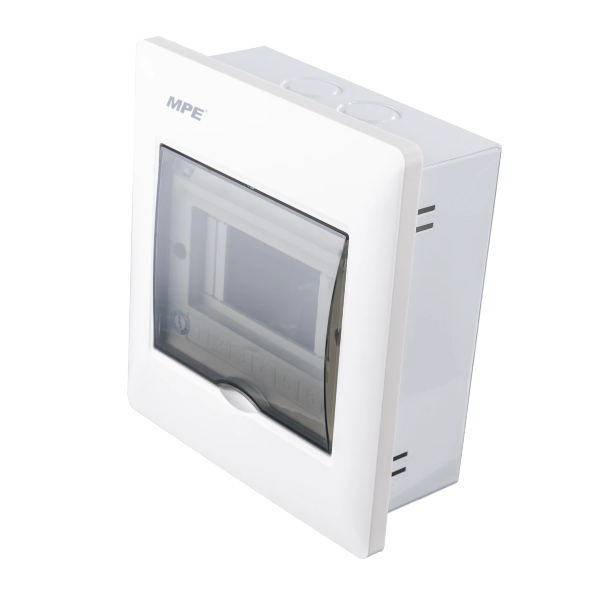Tủ điện âm tường đế sắt chứa MCB 5-6 cực MPE TS-6
