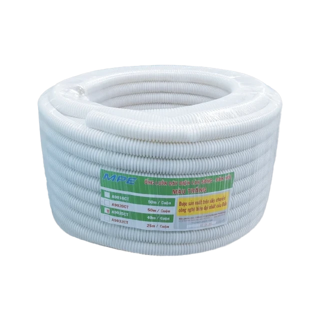 Ống luồn đàn hồi Ø20 màu trắng, cuộn 50m MPE A9020CT