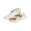 Đèn sưởi âm trần Nanoco NBHR202W 2 bóng 275W 220V, mặt màu trắng, thân trắng