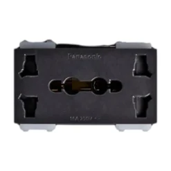 Ổ cắm đôi đa năng Panasonic WEV157207H màu xám bắt vít