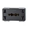 Ổ cắm đôi đa năng Panasonic WEV157207MYH có màn che xám ánh kim bắt vít