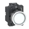 Nút nhấn nhả có đèn báo Schneider XA2AW31B1 Ø22 LED 24Vac/dc, 1NO, màu trắng
